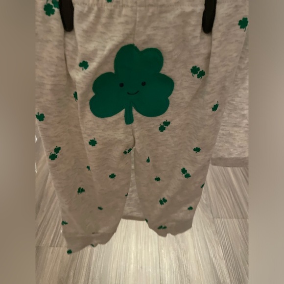 Carter's Gray and Green St. Patrick's Day Baby matching set size 12 months - Picture 3 of 5